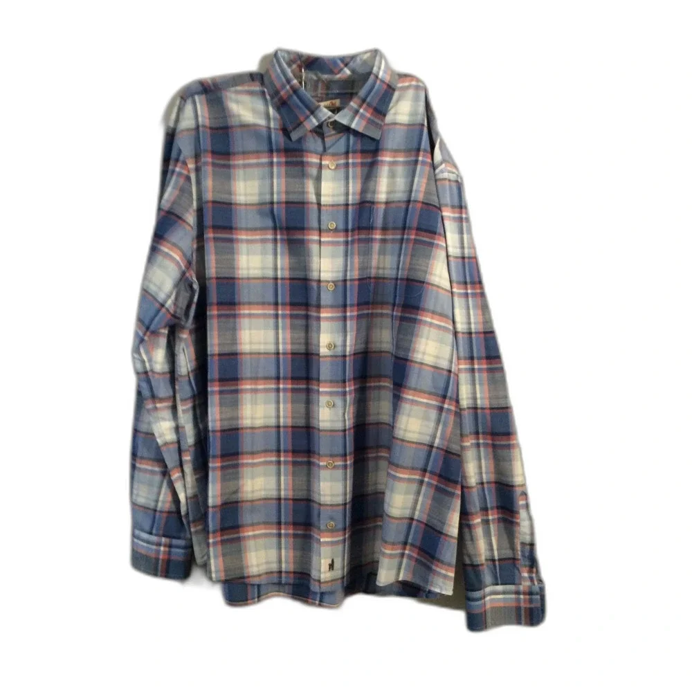 Johnnie O Hangin' Out Mens Fairfield button down 2XL plaid long sleeve VNC